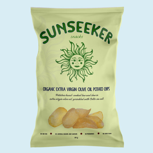 Organic Extra Virgin Olive Oil Potato Chips sprinkled with Celtic Sea Salt